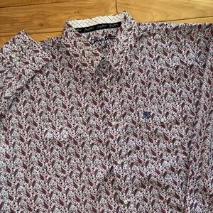 Wrangler Shirt Men 3XLT White Red George Strait Pearl Snap Western Rodeo Cowboy